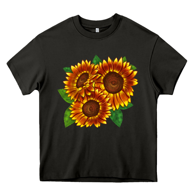 Tiger Eyes Sunflower Heavy Core Tee by LillyAllenDesigns | Teevron