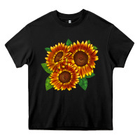 Black tiger eyes sunflower Heavy Core Tee - LillyAllenDesigns