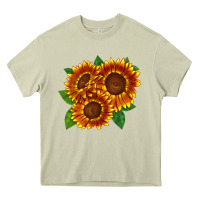 Mossy tiger eyes sunflower Heavy Core Tee - LillyAllenDesigns