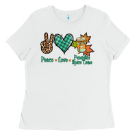 White peace love pumpkin spice latte Ladies Tee - Jasminsmagicworld