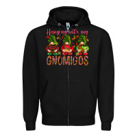 Black Hanging with my gnomigos Mexico Zipper Hoodie - HowdyJamesFarm