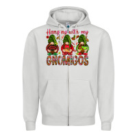 Dove Grey Hanging with my gnomigos Mexico Zipper Hoodie - HowdyJamesFarm
