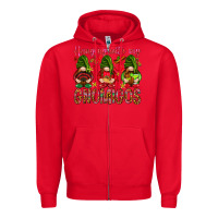 Red Hanging with my gnomigos Mexico Zipper Hoodie - HowdyJamesFarm