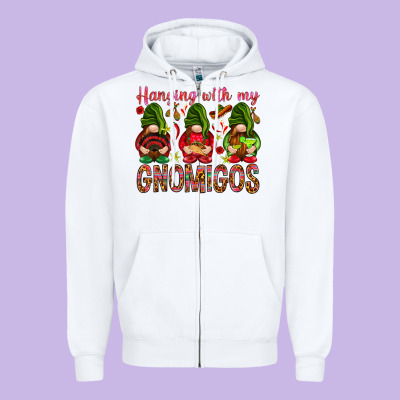 Hanging With My Gnomigos Mexico Zipper Hoodie Designed By Howdyjamesfarm