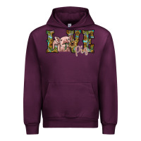Mauve Wine love pig Urban Hoodie - SublimationCraftShop