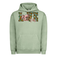 Pigment Oil Green love pig Urban Hoodie - SublimationCraftShop
