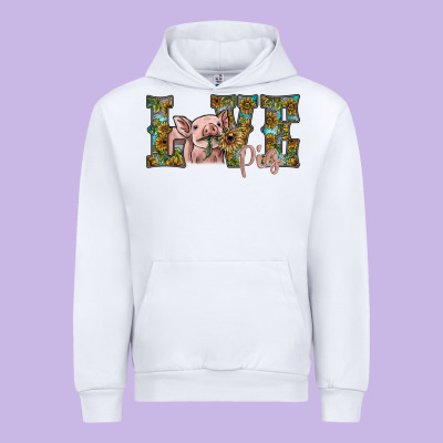 Love Pig Urban Hoodie Designed By Sublimationcraftshop
