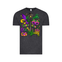 Vintage Black new orleans mardi gras Vintage Tee - LillyAllenDesigns