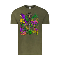 Vintage Olive new orleans mardi gras Vintage Tee - LillyAllenDesigns