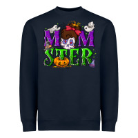 Navy Momster Halloween Heavyweight Sweatshirt - NancyCooperArtShop
