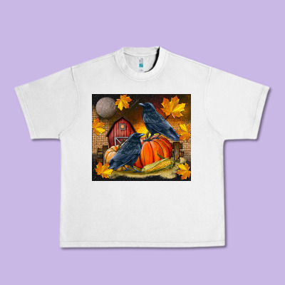 Fall Crow Urban Heavy Tee Designed By Lillyallendesigns