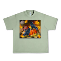Oil Green Fall Crow Urban Heavy Tee - LillyAllenDesigns