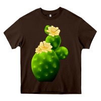 Chocolate Brown texas cactus Heavy Core Tee - LillyAllenDesigns