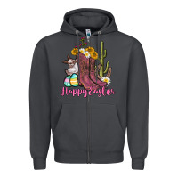 Smoke Happy Easter western Easter Day Zipper Hoodie - CowGirlArtShop