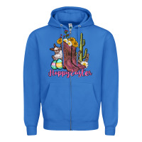 True Royal Happy Easter western Easter Day Zipper Hoodie - CowGirlArtShop