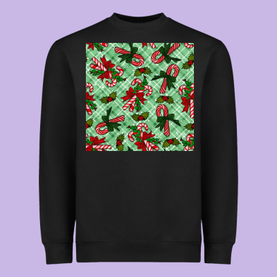 Christmas Candy Cane Heavyweight Sweatshirt Designed By Nancycooperartshop