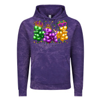 Cloud Purple mardi gras bead dogs Vintage Hoodie - LillyAllenDesigns