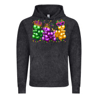 Vintage Black mardi gras bead dogs Vintage Hoodie - LillyAllenDesigns