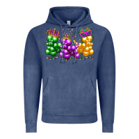 Vintage Denim mardi gras bead dogs Vintage Hoodie - LillyAllenDesigns