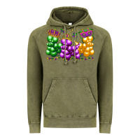 Vintage Olive mardi gras bead dogs Vintage Hoodie - LillyAllenDesigns