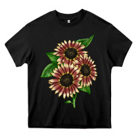 Black strawberry blonde sunflower Heavy Core Tee - LillyAllenDesigns