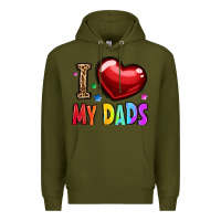 Army Green i love my dads Premium Hoodie - OliviaCreatesArt