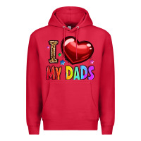 Cardinal i love my dads Premium Hoodie - OliviaCreatesArt