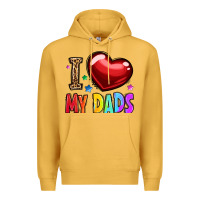 Mustard i love my dads Premium Hoodie - OliviaCreatesArt