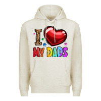 Oatmeal Heather i love my dads Premium Hoodie - OliviaCreatesArt