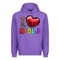 Purple i love my dads Premium Hoodie - OliviaCreatesArt