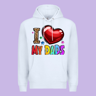 I Love My Dads Premium Hoodie Designed By Oliviacreatesart