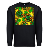 Black St. Patrick's sunflower seamless pattern Premium Sweatshirt - BundleAndBundleShop