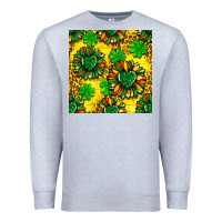 Heather Grey St. Patrick's sunflower seamless pattern Premium Sweatshirt - BundleAndBundleShop