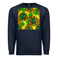 Navy St. Patrick's sunflower seamless pattern Premium Sweatshirt - BundleAndBundleShop