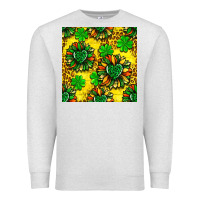 Oatmeal Heather St. Patrick's sunflower seamless pattern Premium Sweatshirt - BundleAndBundleShop