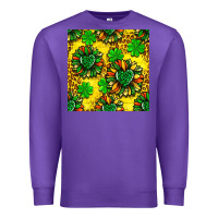 Purple St. Patrick's sunflower seamless pattern Premium Sweatshirt - BundleAndBundleShop