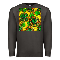 Smoke St. Patrick's sunflower seamless pattern Premium Sweatshirt - BundleAndBundleShop