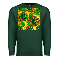 Sports Green St. Patrick's sunflower seamless pattern Premium Sweatshirt - BundleAndBundleShop