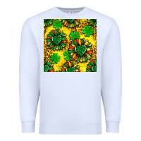 White St. Patrick's sunflower seamless pattern Premium Sweatshirt - BundleAndBundleShop