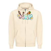Sandshell Hop bunny Easter Day Zipper Hoodie - CowGirlArtShop