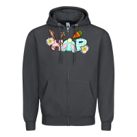 Smoke Hop bunny Easter Day Zipper Hoodie - CowGirlArtShop
