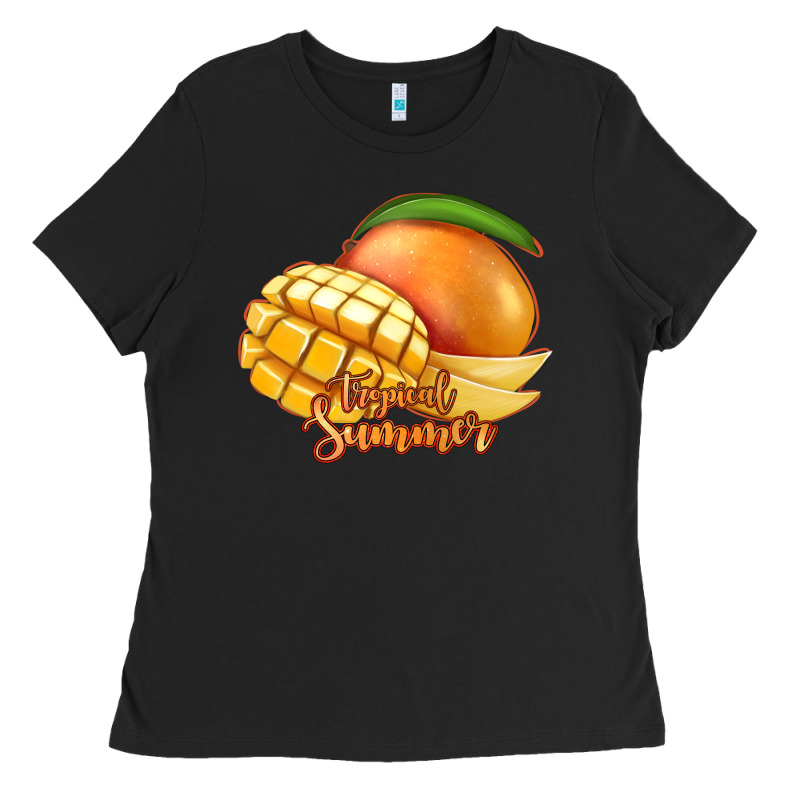 Mango Tropical Summer Ladies Tee by Jasminsmagicworld | Teevron