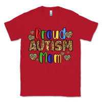 Red proud autism mom design Classic Tee - LillyAllenDesigns