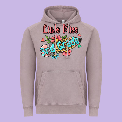 Little Miss Third Grade Vintage Hoodie Designed By Ranaportraitstore