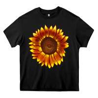 Black tiger eyes sunflower Heavy Core Tee - LillyAllenDesigns