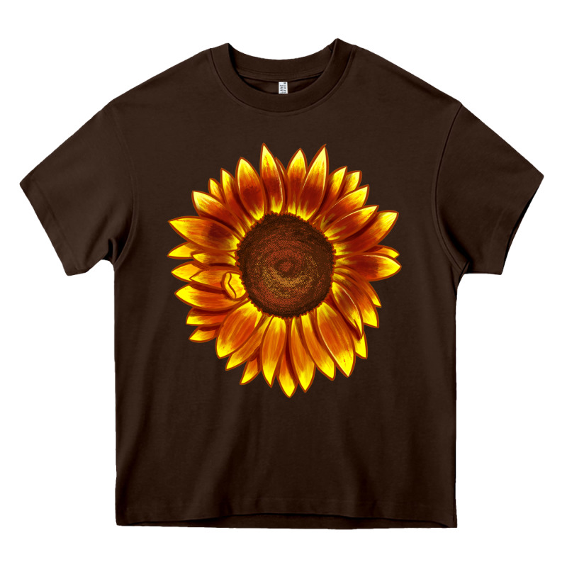 Tiger Eyes Sunflower Heavy Core Tee by LillyAllenDesigns | Teevron
