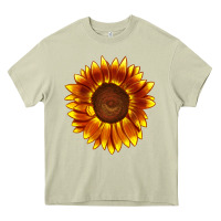 Mossy tiger eyes sunflower Heavy Core Tee - LillyAllenDesigns