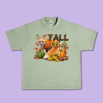 Fall Vibes Fox Urban Heavy Tee Designed By Lillyallendesigns