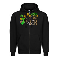 Black Wee bit o' Irish St. Patrick's Zipper Hoodie - CowGirlArtShop