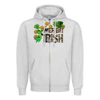 Dove Grey Wee bit o' Irish St. Patrick's Zipper Hoodie - CowGirlArtShop
